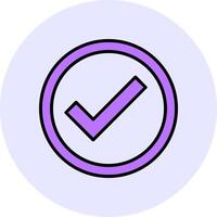 Chekmark Filled Circle Fill Style Icon Style Icon vector