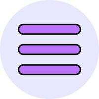 Menu Filled Circle Fill Style Icon Style Icon vector