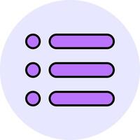 Menu Filled Circle Fill Style Icon Style Icon vector