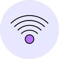 Wifi Signal Filled Circle Fill Style Icon Style Icon vector