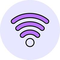 Wifi Signals Filled Circle Fill Style Icon Style Icon vector