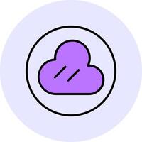 Cloud Circle Filled Circle Fill Style Icon Style Icon vector