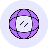 Globe Filled Circle Fill Style Icon Style Icon vector