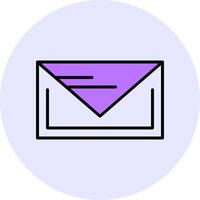 Mail Filled Circle Fill Style Icon vector