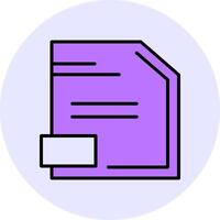 File Filled Circle Fill Style Icon vector