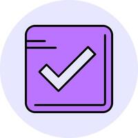 Checkmark Filled Circle Fill Style Icon vector