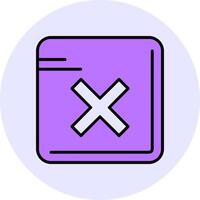 Cross Filled Circle Fill Style Icon vector