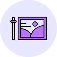 Edit Filled Circle Fill Style Icon vector