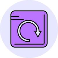 Redo Filled Circle Fill Style Icon vector