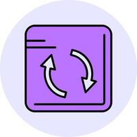 Refresh Filled Circle Fill Style Icon vector