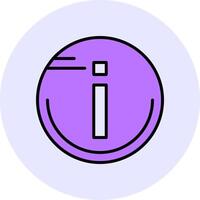 Info Filled Circle Fill Style Icon vector