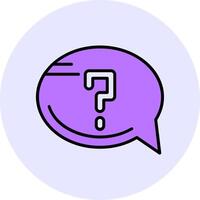 Help Filled Circle Fill Style Icon vector