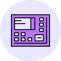 ATM Filled Circle Fill Style Icon vector