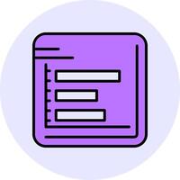 Bar chart Filled Circle Fill Style Icon vector