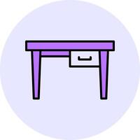 Table Filled Circle Fill Style Icon vector