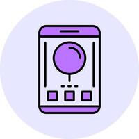 Search Filled Circle Fill Style Icon vector