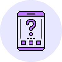 Question mark Filled Circle Fill Style Icon vector