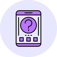Help Filled Circle Fill Style Icon vector