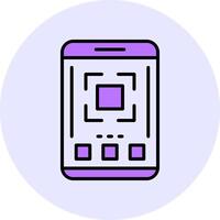 Full screen Filled Circle Fill Style Icon vector