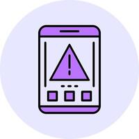 Error Filled Circle Fill Style Icon vector