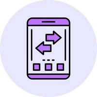 Refresh Filled Circle Fill Style Icon vector