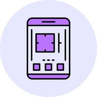 Camera Filled Circle Fill Style Icon vector