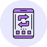 Refresh Filled Circle Fill Style Icon vector