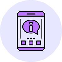 Information Filled Circle Fill Style Icon vector