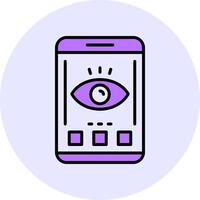 View Filled Circle Fill Style Icon vector