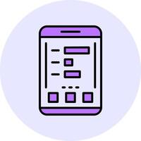 Statistics Filled Circle Fill Style Icon vector