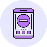 Remove Filled Circle Fill Style Icon vector