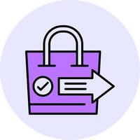 Checkout Filled Circle Fill Style Icon vector