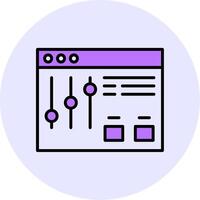 Filter Filled Circle Fill Style Icon vector