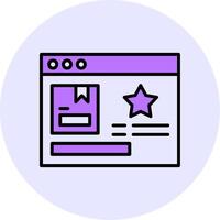 Featured Product Filled Circle Fill Style Icon vector