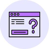 FAQ Filled Circle Fill Style Icon vector
