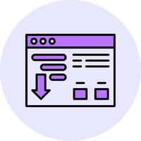 Sort Filled Circle Fill Style Icon vector