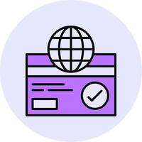 Payment Gateway Filled Circle Fill Style Icon vector