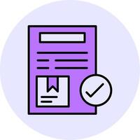 Order Confirmation Filled Circle Fill Style Icon vector