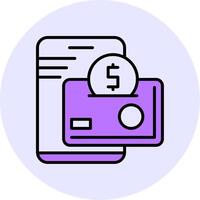 Digital Wallet Filled Circle Fill Style Icon vector