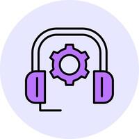 Customer Support Filled Circle Fill Style Icon vector