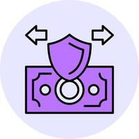 Secure Payment Filled Circle Fill Style Icon vector