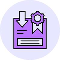 Return Policy Filled Circle Fill Style Icon vector