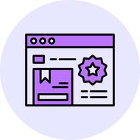 Featured Brand Filled Circle Fill Style Icon vector