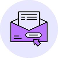 Newsletter Subscription Filled Circle Fill Style Icon vector