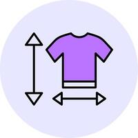 Size Guide Filled Circle Fill Style Icon vector