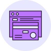 Online banking Filled Circle Fill Style Icon vector