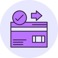 Payment Filled Circle Fill Style Icon vector