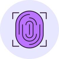Biometric authentication Filled Circle Fill Style Icon vector