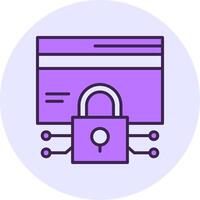 Data encryption Filled Circle Fill Style Icon vector