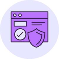 Online security Filled Circle Fill Style Icon vector